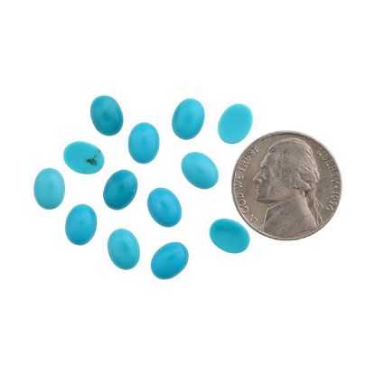 Picture of Stabilized Apache Blue Turquoise Cabochon, 6x8mm Oval
