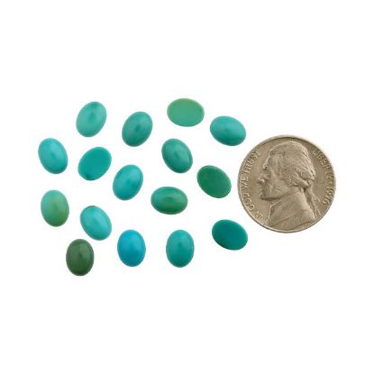 Picture of Stabilized Apache Green Turquoise Cabochon, 6x8mm Oval