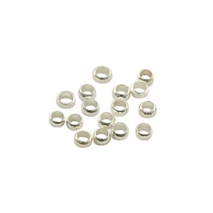Picture of Crimp Bead Silver Plated 3mm, Approximately 100 pieces