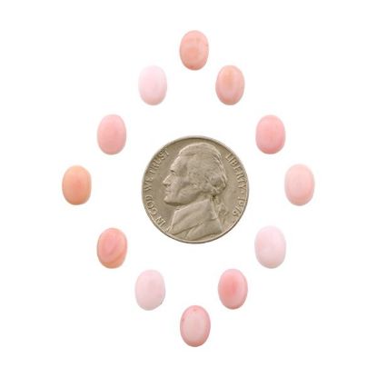 Picture of Pink Conch Shell Cabochon, 6x8mm Oval