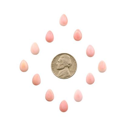 Picture of Pink Conch Shell Cabochon, 7x10mm Pear