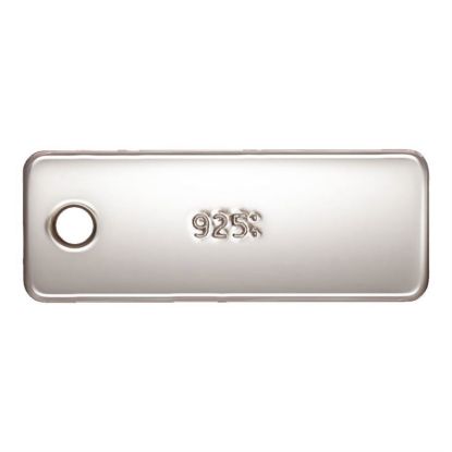 Picture of Sterling Silver Rectangle .020" Name Tag, 3x8mm