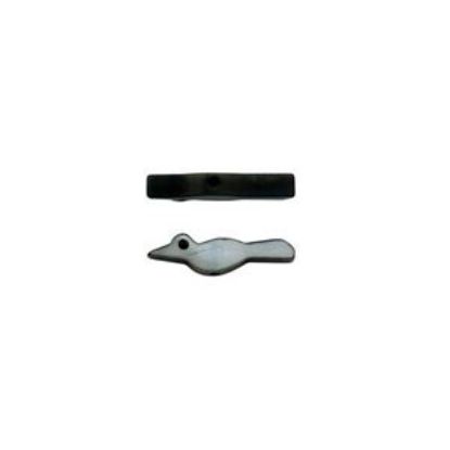 Picture of Mother of Pearl Black, Top Drilled Bird, 10 pieces, Approximately 3x13mm