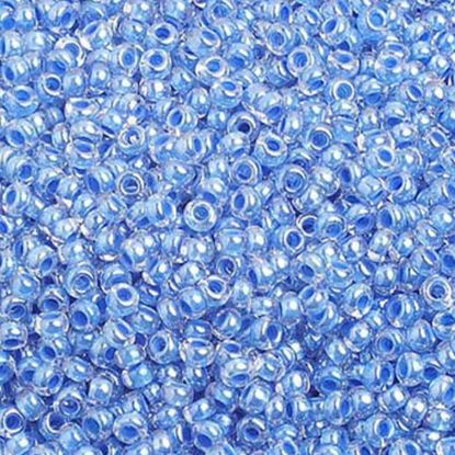 Picture of Size 10 Seed Beads, Blue Color-Lined, Approximately 25 Grams
