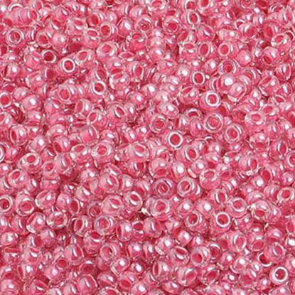 Picture of Size 10 Seed Beads, Red Color-Lined, Approximately 25 Grams
