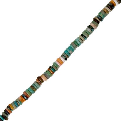 Picture of Stabilized Turquoise with Spiny Heishi, 3mm