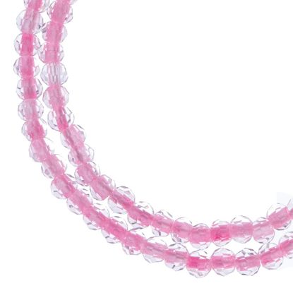 Picture of Crystal Lane UV Hot Pink Rondelle, 2 Strand: 4mm - 7" Length