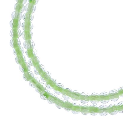 Picture of Crystal Lane UV Green Rondelle, 2 Strand: 4mm - 7" Length