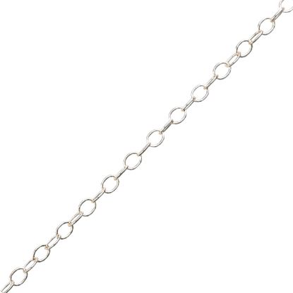 Picture of Sterling Silver Oval Cable Bulk Chain 3.6mm, Sold by the Foot