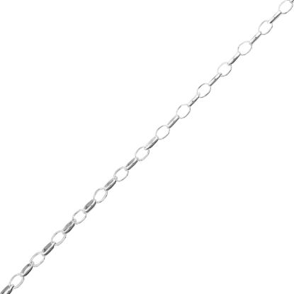 Picture of Sterling Silver Oval Rolo Bulk Chain 3mm, Sold by the Foot
