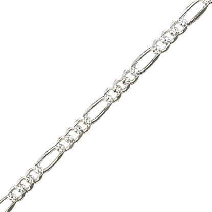 Picture of Sterling Silver Figaro Pattern Bulk Chain 6mm, Sold by the Foot