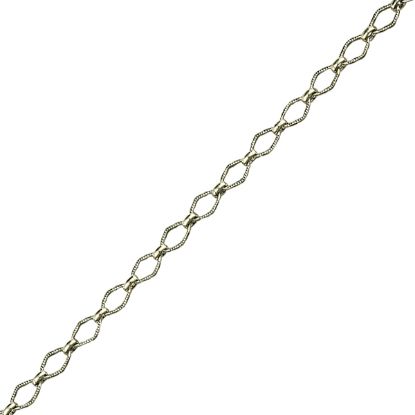 Picture of Sterling Silver Diamond Stamped Bulk Chain 3.7mm, Sold by the Foot
