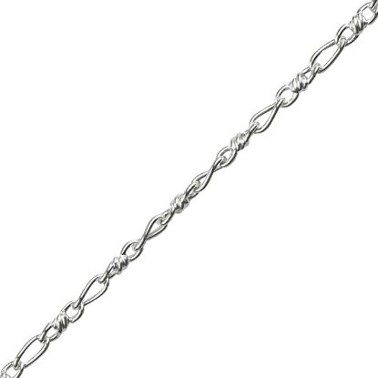 Picture of Sterling Silver Twist Long & Short Bulk Chain2.7mm, Sold by the Foot