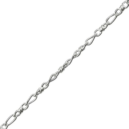 Picture of Sterling Silver Twist Long & Short Bulk Chain2.7mm, Sold by the Foot