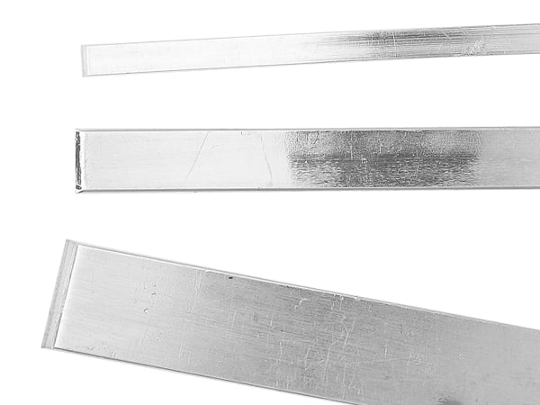 Sterling silver flat wire in three sizes for jewelry making