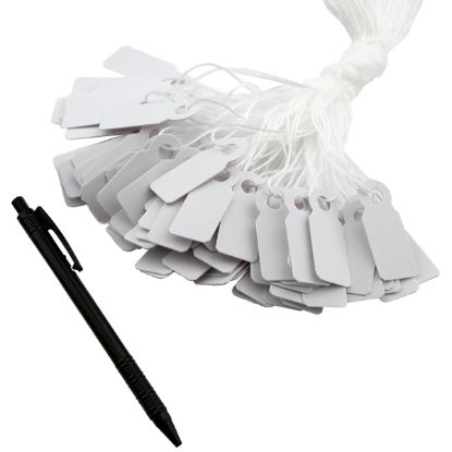 Picture of White String Tags, 8x20mm, 1,000 Tags