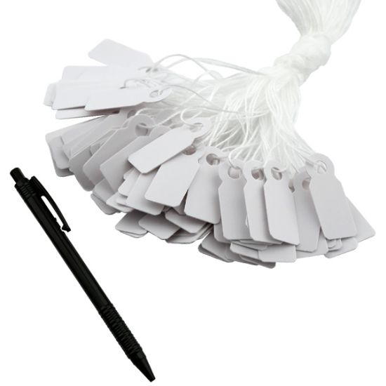 Picture of White String Tags, 8x20mm, 1,000 Tags