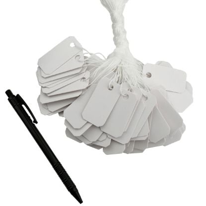 Picture of White String Tags, 13x25mm, 1,000 Tags