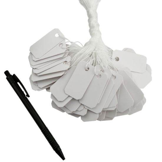 Picture of White String Tags, 13x25mm, 1,000 Tags