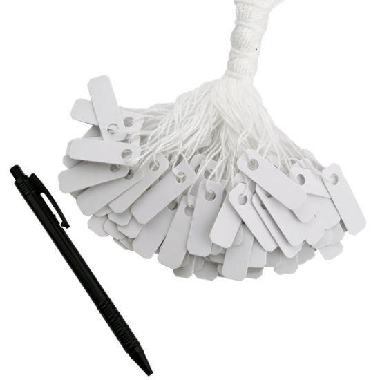 Picture of White String Tags, 20x7mm, 1,000 Tags