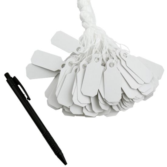 Picture of White String Tags, 10x24mm, 1,000 Tags