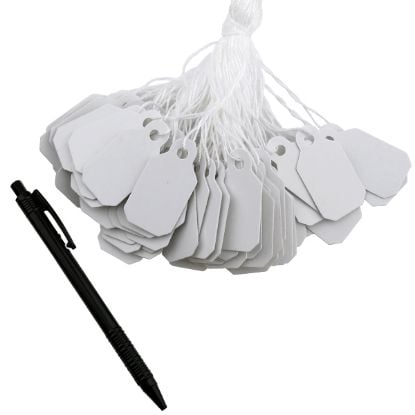 Picture of White String Tags, 23.5x13mm, 1,000 Tags