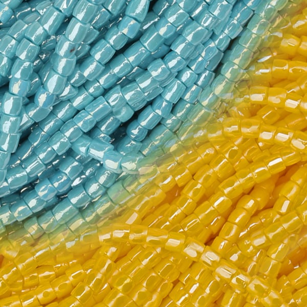Assorted Colorful Size 9 cut glass seed beads shimmering with faceted sparkle